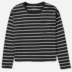 Everlane's The long-sleeve box-cut pocket tee